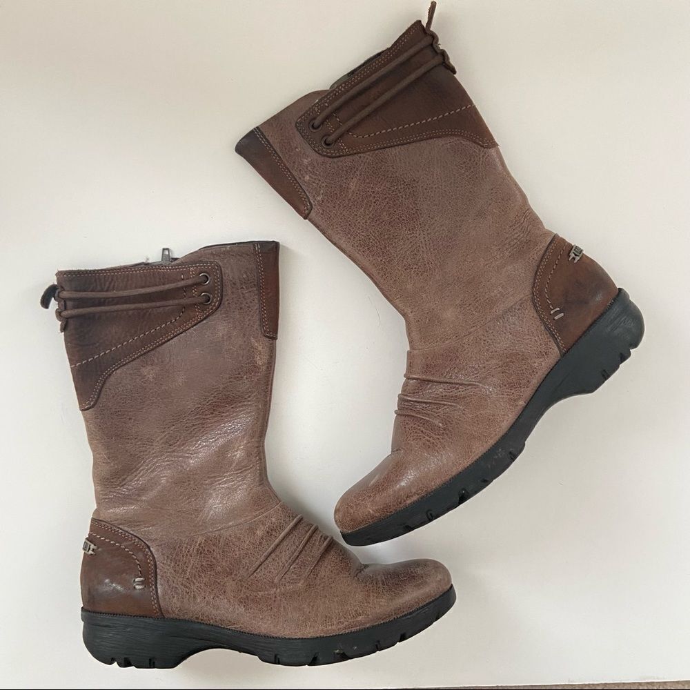 Merrell Leather Vera Peak Barnwood Brown Mid Boots 6.5